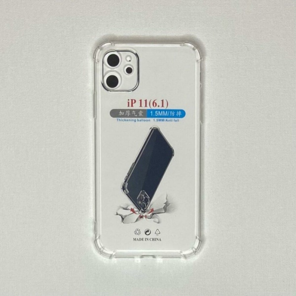 Чехол на телефон Iphone 11 прозрачный противоударный