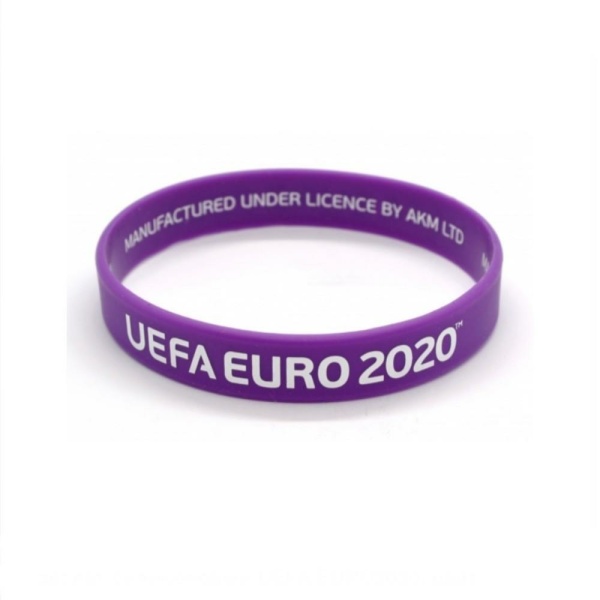 Браслет силиконовый UEFA EURO2020 фиолетовый