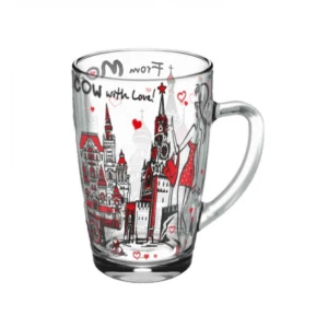 Кружка стекло Москва From Moscow with love