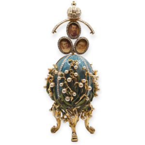 Яйцо пасхальное Ландыш среднее голубое