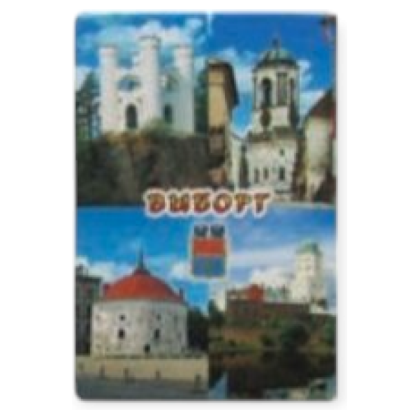 Магнит металл плоский Выборг №1-Коллаж-4