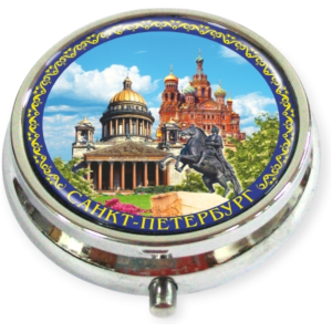 Таблетница фольга СПб Коллаж Исаакий Медный Спас