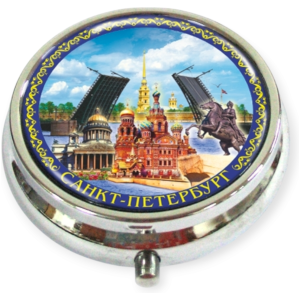 Таблетница фольга СПб Коллаж Медный Спас Исаакий Мосты