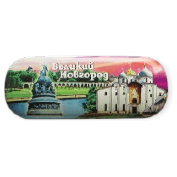 Чехол для очков Великий Новгород Коллаж аква