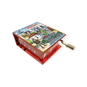 Музыкальная шкатулка фольга Выборг Пиктограмма (мелодия К Элизе) красная