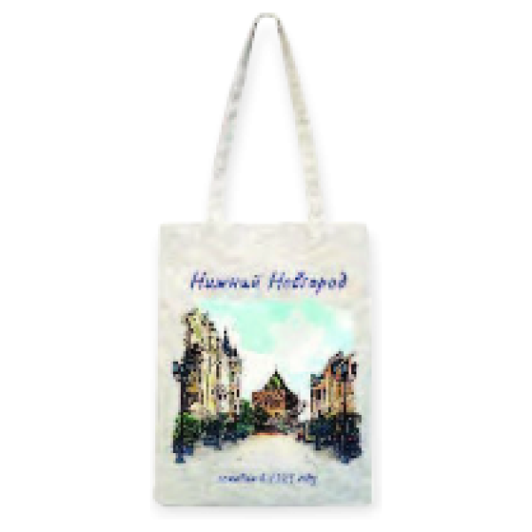 Сумка шоппер ткань средняя Нижний Новгород Б. Покровская ул. акварель