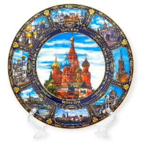 Тарелка фарфор Д20 К8 Москва ХВБ акварель
