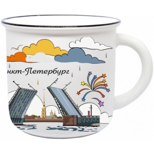 Кружка фарфор матовая прямая СПб Сфинкс