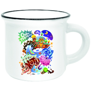 Кружка фарфор малая матовая СПб Мосты коты дожди белая