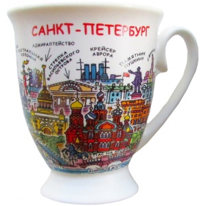 Кружка фарфор Пиктограмма Санкт-Петербург матовая