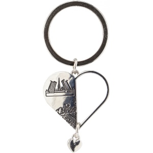 Брелок сердце с сердечком СПб Мосты