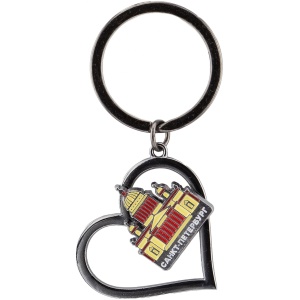 Брелок сердце с движ фигуркой СПб Исаакий