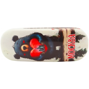 Чехол для очков Москва Медведь с сердцем