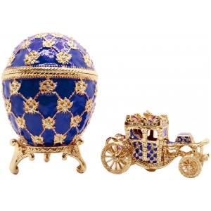 Яйцо 2.5см С каретой синее