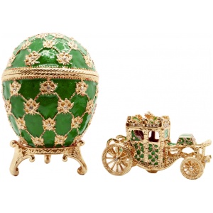 Яйцо 2.5см С каретой зеленое