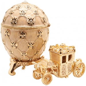 Яйцо С каретой большое  бежевое