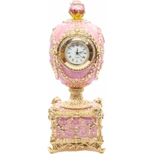 Яйцо С розой часы музыка розовое