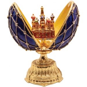 Яйцо Двойное сетка с ХВБ среднее 11.5см  синее