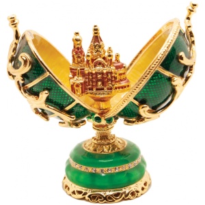 Яйцо Двойное со Спасом   зеленое