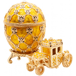 Яйцо С каретой новый размер золотое