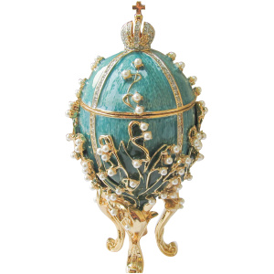 Яйцо Ландыш 16см  голубое